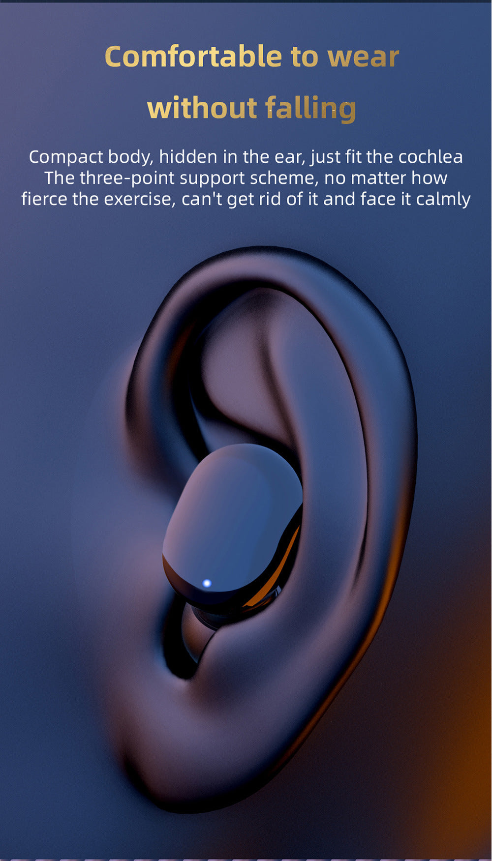 Bluetooth 5.1 Wireless Earbuds – Stereo In-Ear Headphones with Charging Case