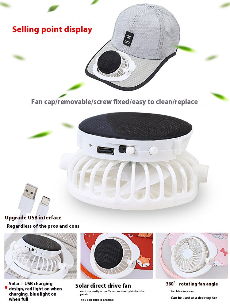 Solar Fan Hat – Breathable UV Protection Cap for Outdoor Activities