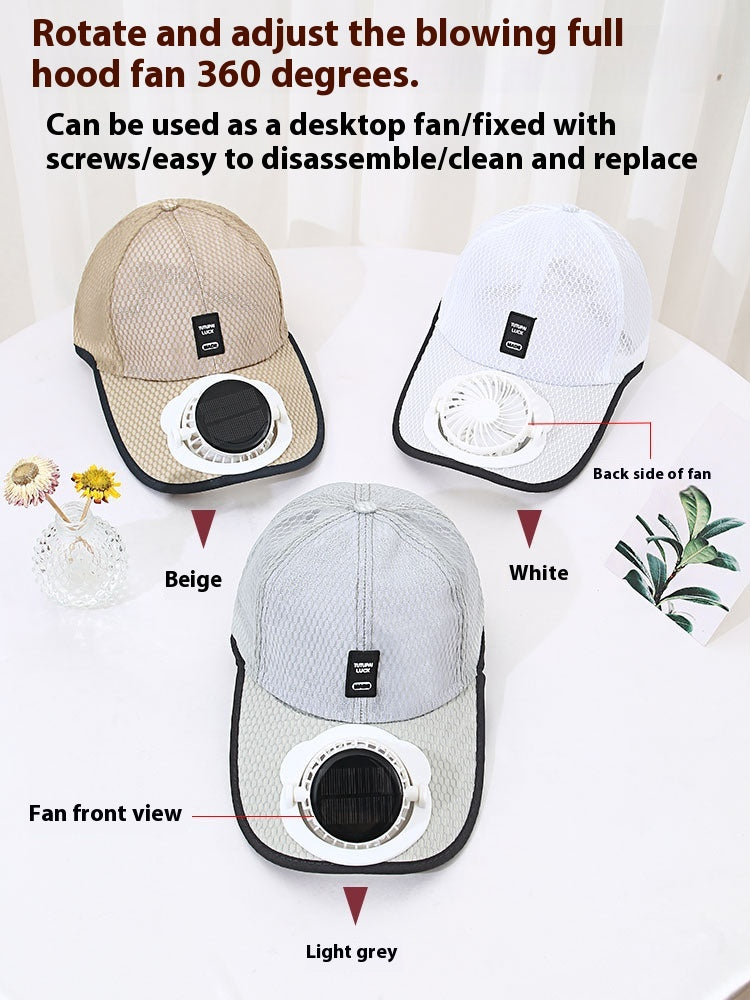 Solar Fan Hat – Breathable UV Protection Cap for Outdoor Activities