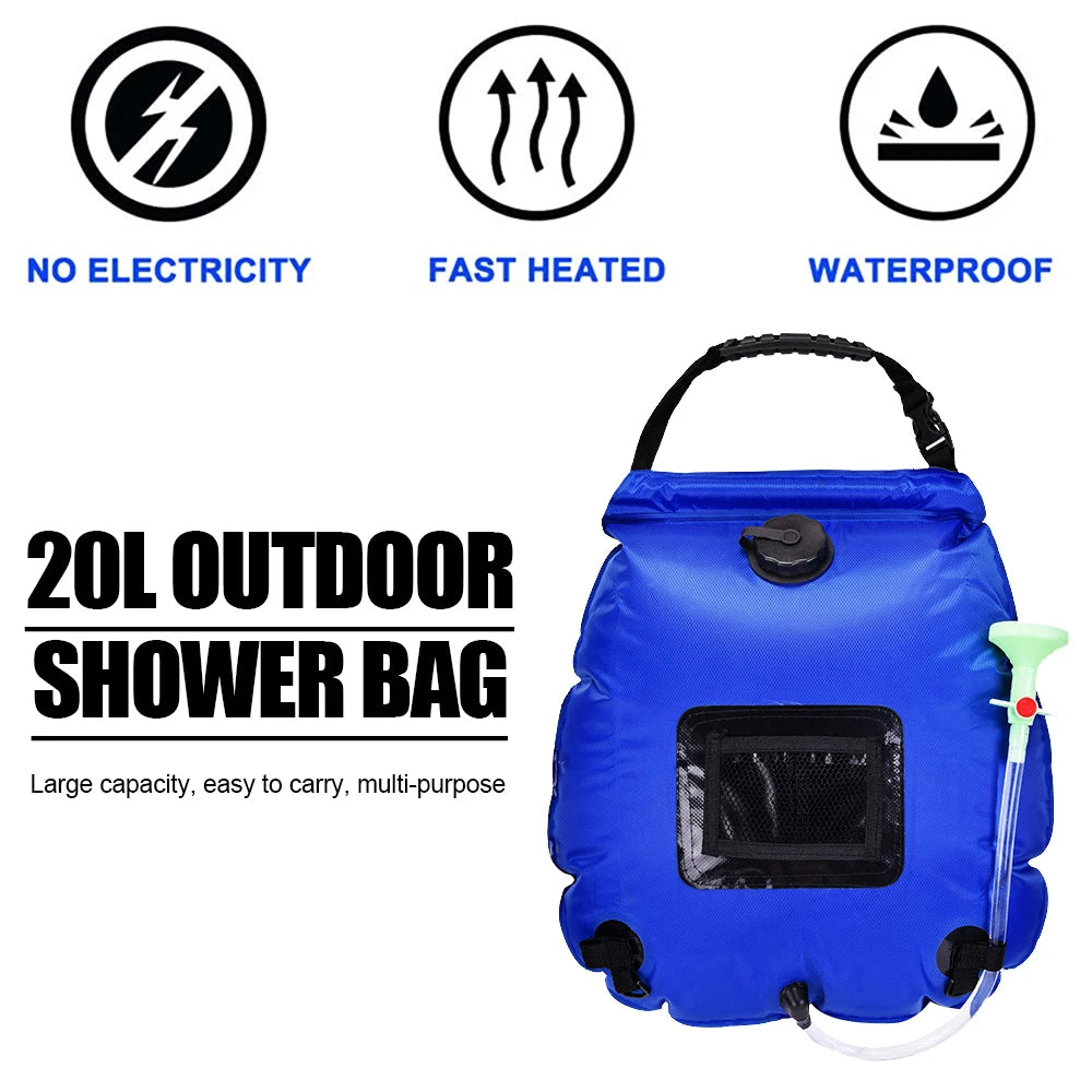 Portable Solar Powered Camping Shower Bag – Outdoor Bath Bag for Hiking, Camping & Travel