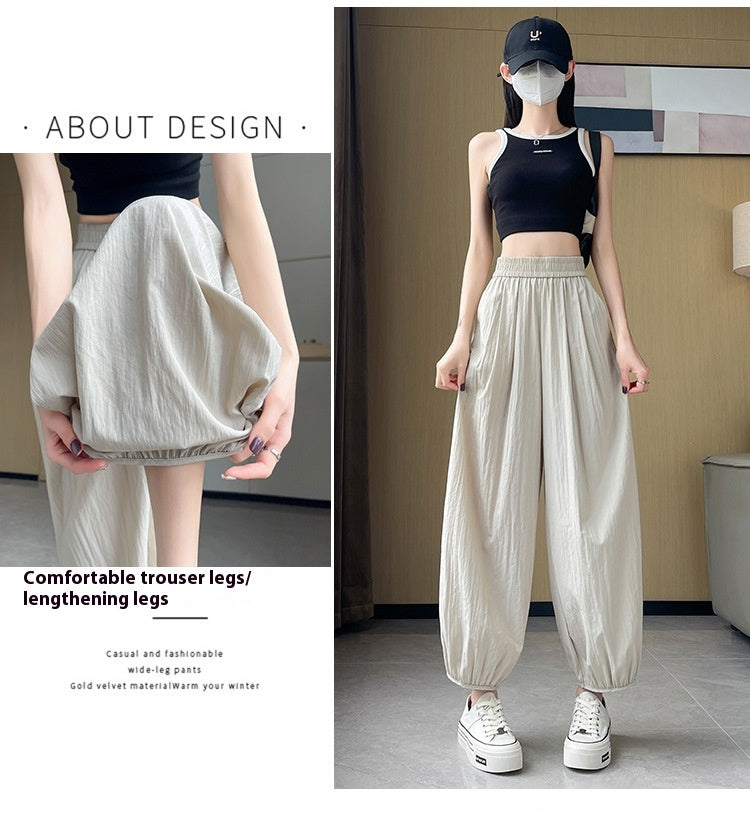 Ice Silk UV-Protect Cropped Pants