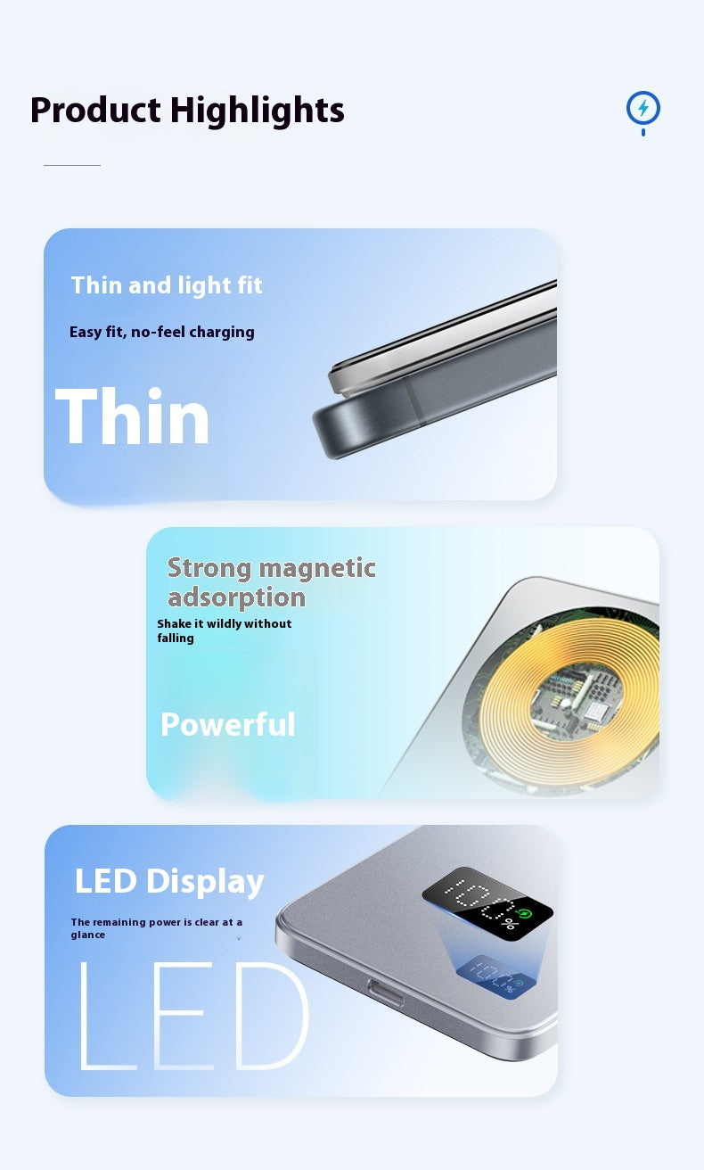 Magnetic Wireless Power Bank – Portable Fast-Charging Battery Pack