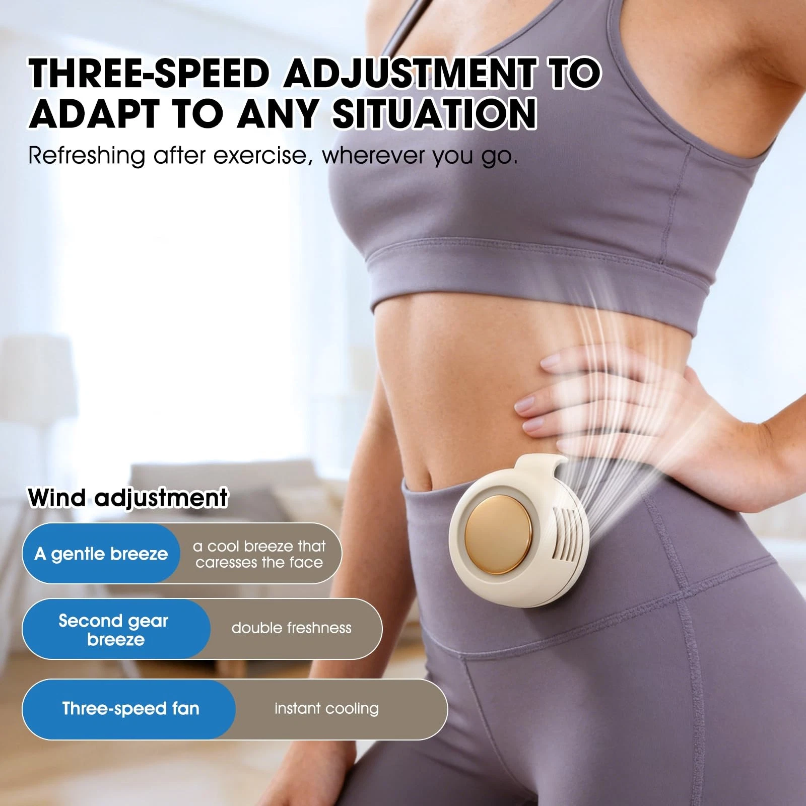 Portable Bladeless Clip-On Fan – 800mAh Rechargeable Waist & Shirt Cooling Fan