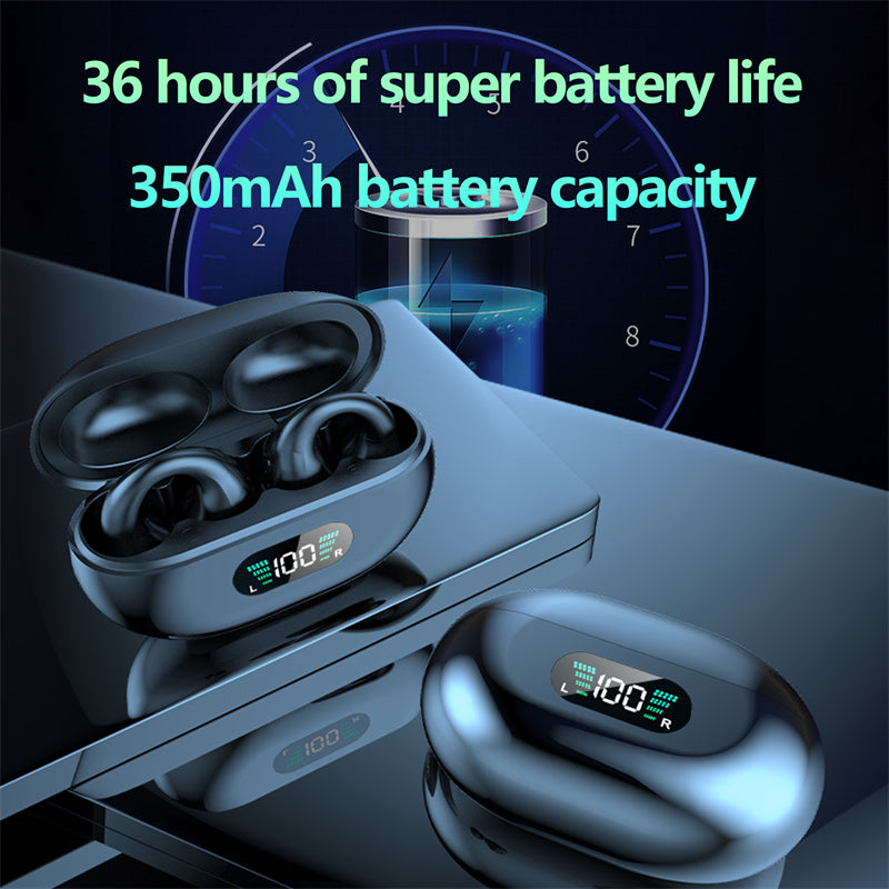 Bluetooth 5.3 Open-Ear Wireless Earbuds – Touch Control Sports Headset