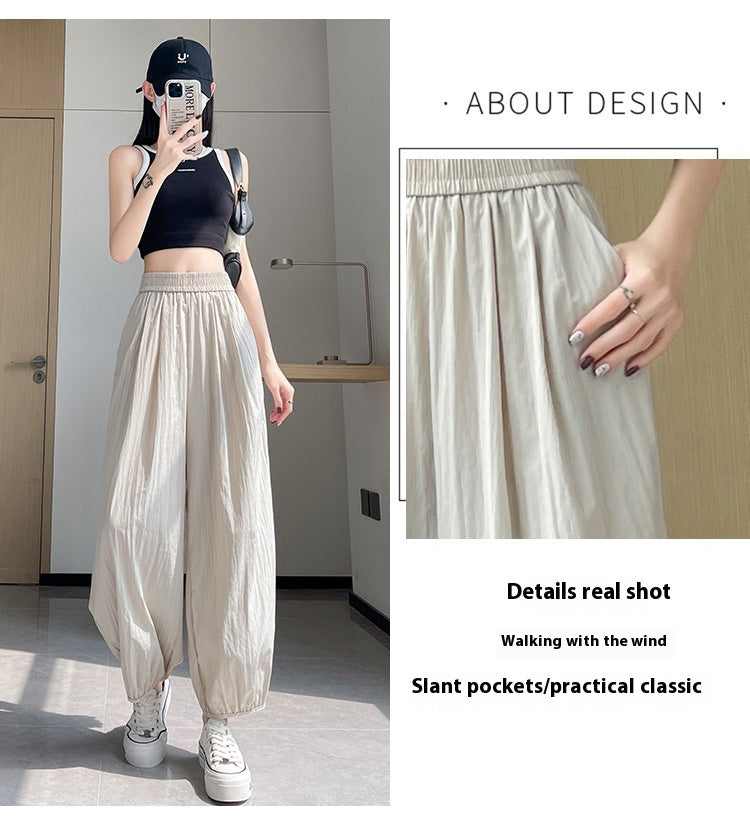 Ice Silk UV-Protect Cropped Pants